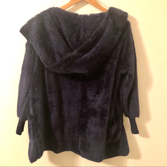 Warm Fuzzy Dark Blue Coat - Picture 5 of 5